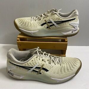 ASICS Boss Matteo x Berrettini Gel Men's 11.5 White Camel Comfort Shoee